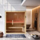 Sauna per la casa Kyra di Sauna Vita in abete nodato